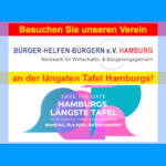 Besucher Sie Bürger helfen Bürgern e.V. Hamburg an der längsten Tafel Hamburgs!